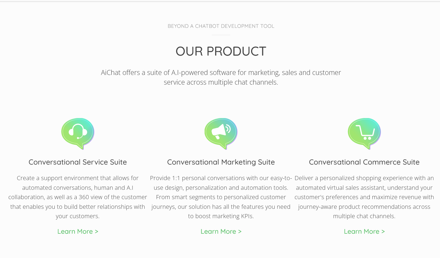 AiChat Pte Ltd - Our products