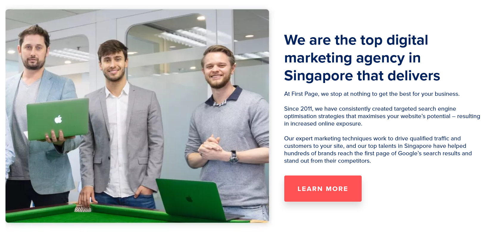 First Page Digital Singapore - We are the top digital marketing agency in Singapore that delivers