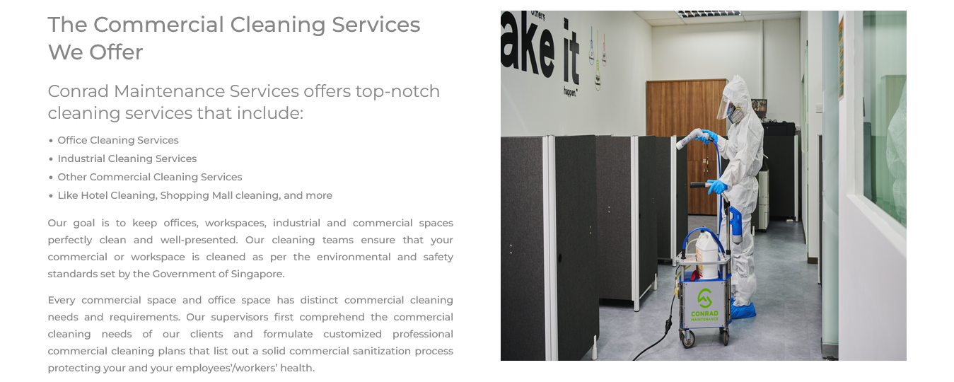 Cleaning-Conrad Maintenance Services Pte Ltd